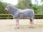Light Grey Show Set with White & Pale Pink Trim